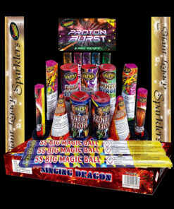 Singing Dragon with Rockets and sparklers